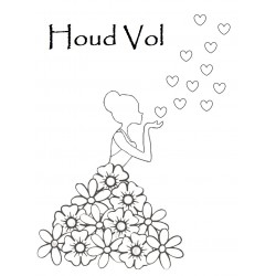 Kleur-in Troostfee Wenskaart "Houd Vol"