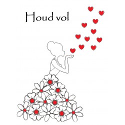 Kleur-in Troostfee Wenskaart "Houd Vol"