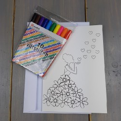 Kleur-in Troostfee Wenskaart "Houd Vol"